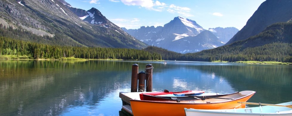Want to go out canoing? Lake McDonald in Glacier