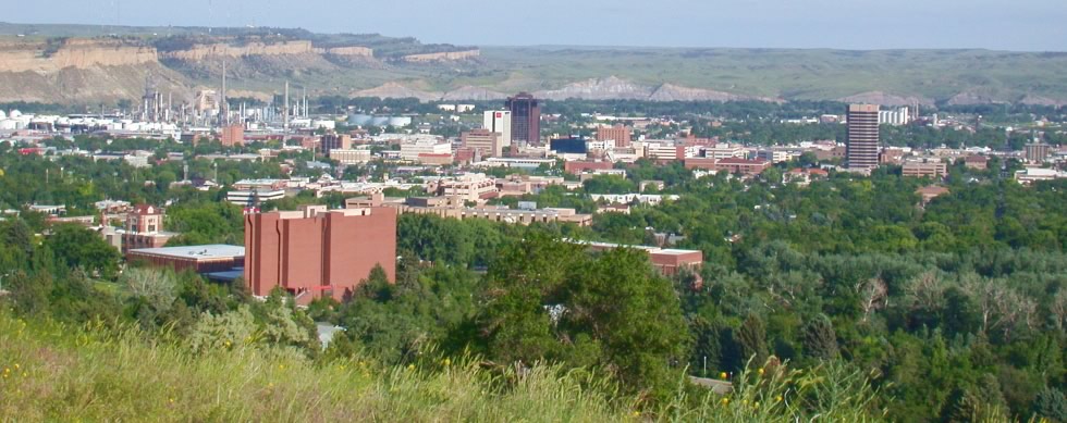 Downtown Billings viewed from the rims