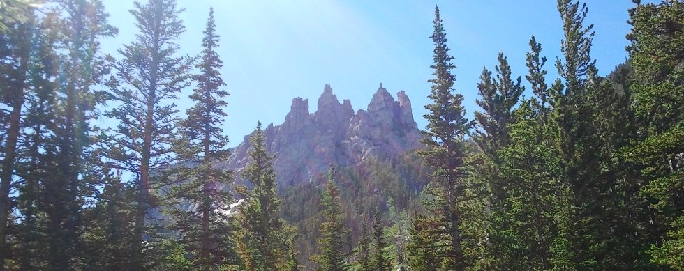 Spires viewed from trail on West Fork Rock Creek
